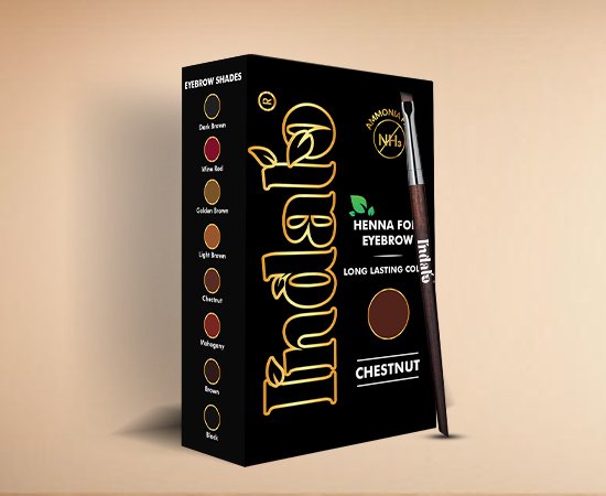 Chestnut eyebrow dye made by kirpal export overseas (KEO).