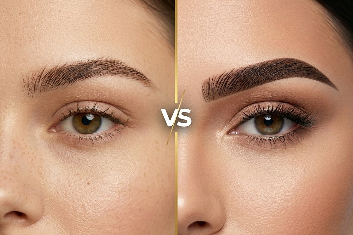 The difference between hybrid tint vs henna brow by eyebrow dye manufacturers.